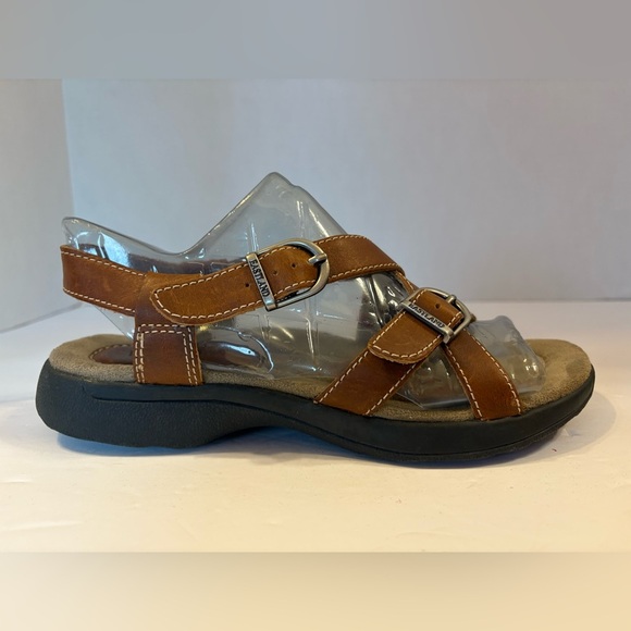 Eastland brown leather strappy sandals size 7 M - Picture 3 of 11
